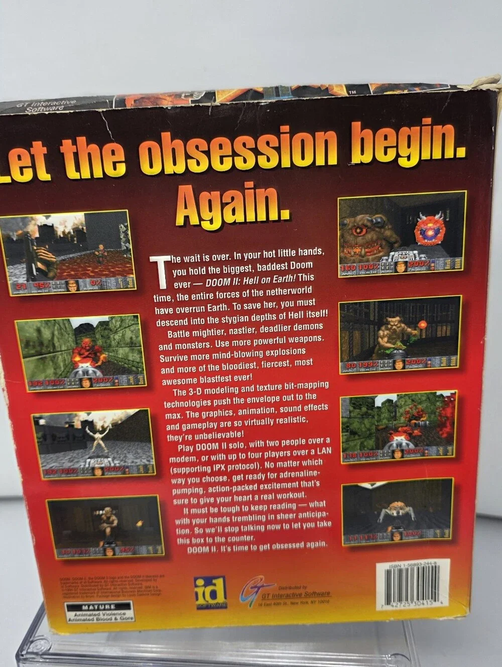 Doom II 2 Hell on Earth PC Big Box 1994 CIB 3.5 Floppy Disks Strategy Guide Vtg